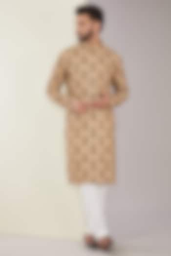 Multi-Colored Georgette Printed & Sequins Embroidered Kurta by Kasbah Clothing