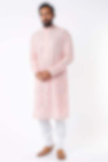 Blush Pink Georgette Kurta by Kasbah Clothing
