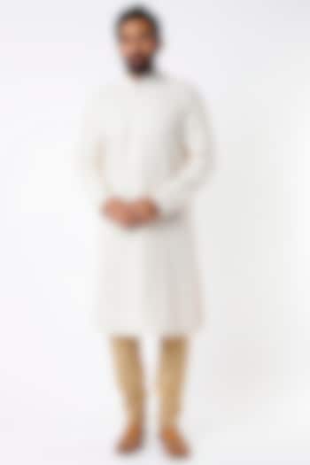 White Chikankari Kurta by Kasbah Clothing