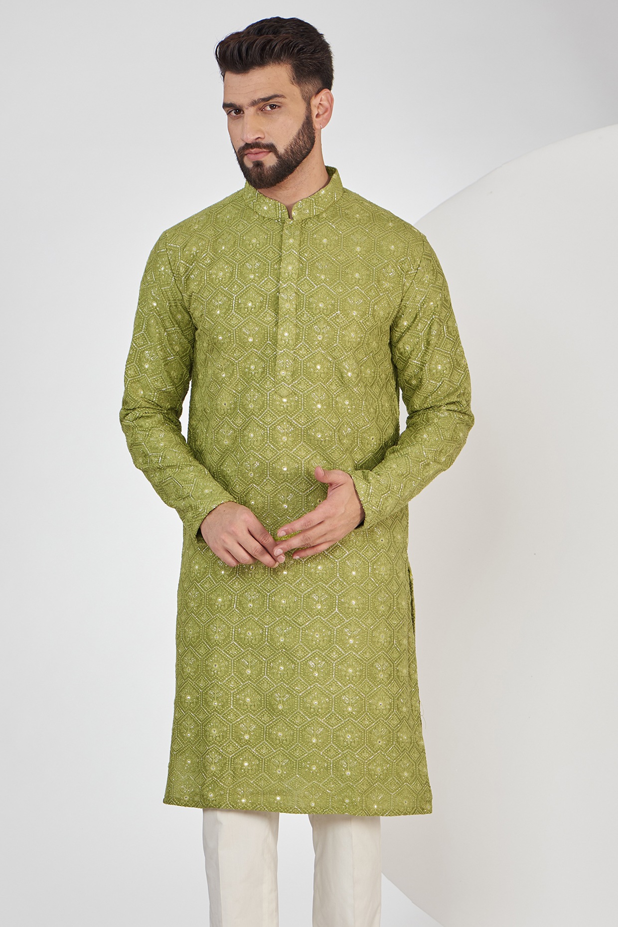 Mehndi Kurta Pajama Styles for Men | Custom Made – Uomo Attire