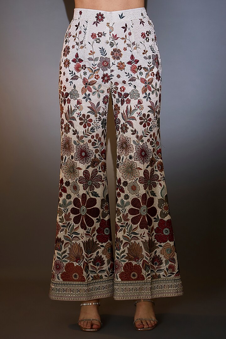 Ivory Georgette Sequins Work Co-Ord Set by Kasbah at Pernia's Pop Up Shop