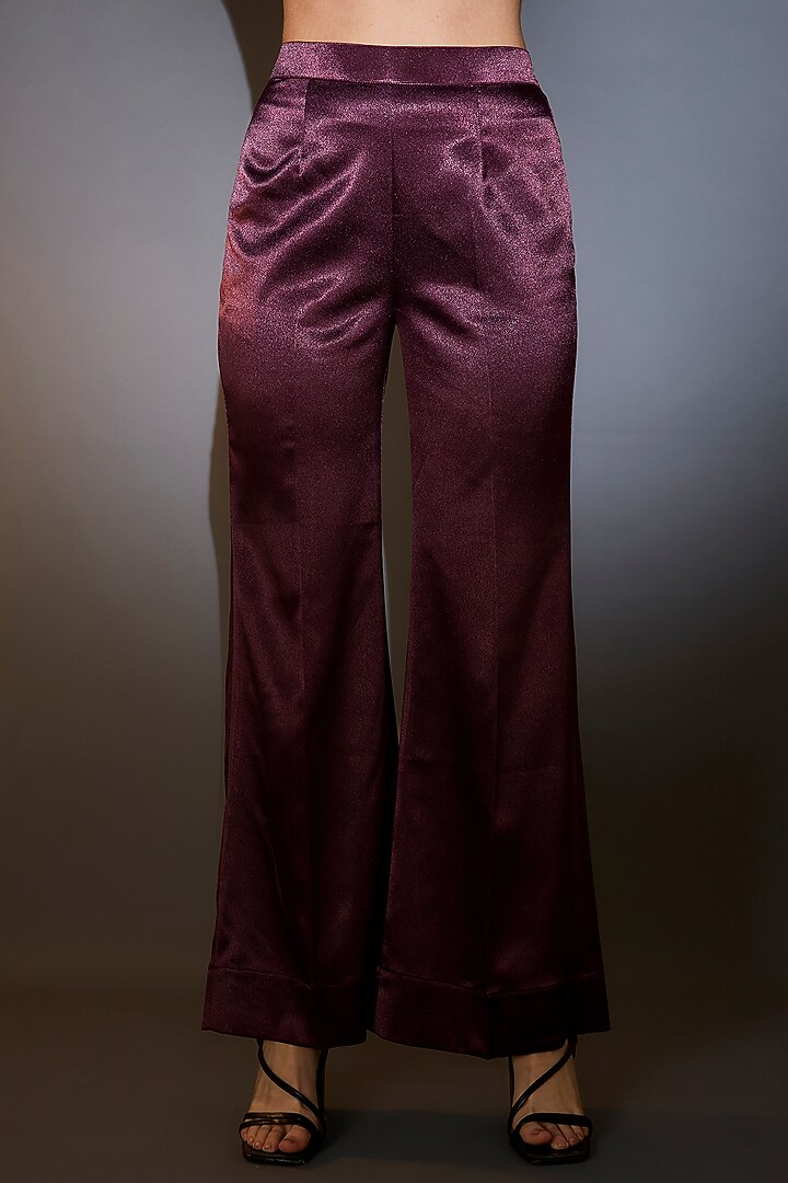 Wine Georgette Sequins Work Co-Ord Set by Kasbah at Pernia's Pop Up Shop