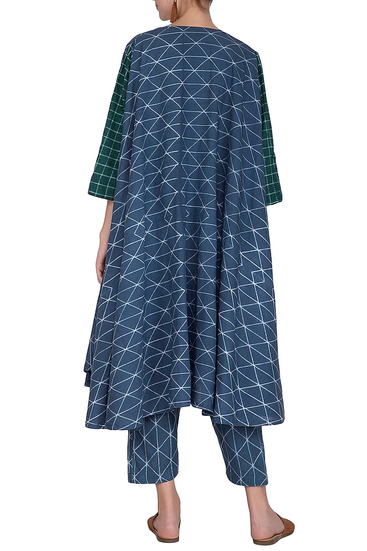 Cobalt Blue Tie-Dye Layered Tunic by Ka-Sha at Pernia's Pop Up Shop