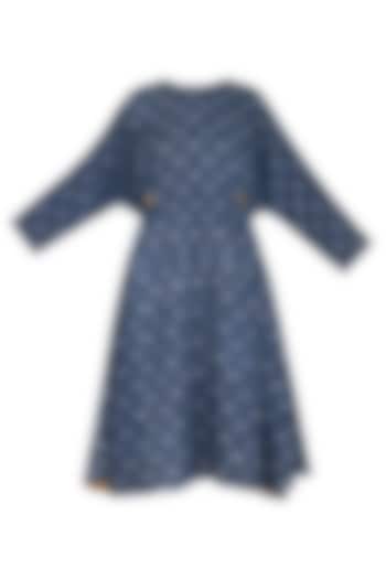 Cobalt Blue Tie & Dye Gathered Tunic by Ka-Sha at Pernia's Pop Up Shop