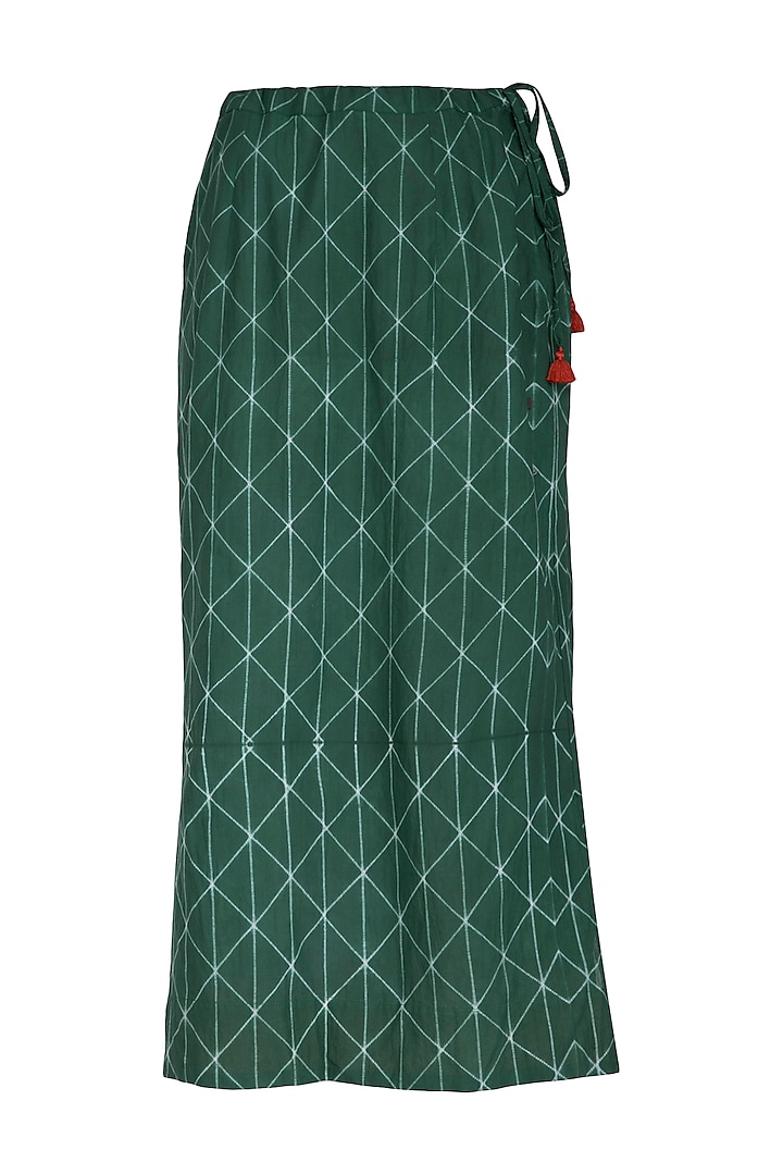 Emerald Green Straight Skirt by Ka-Sha