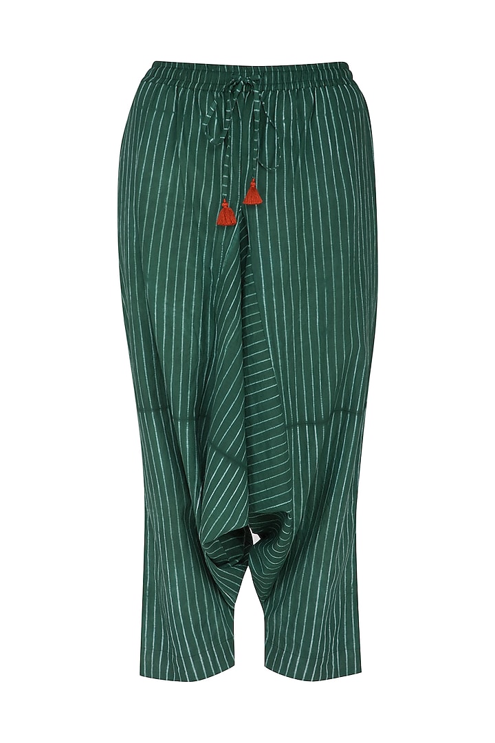 Emerald Green Low Crotch Pants by Ka-Sha