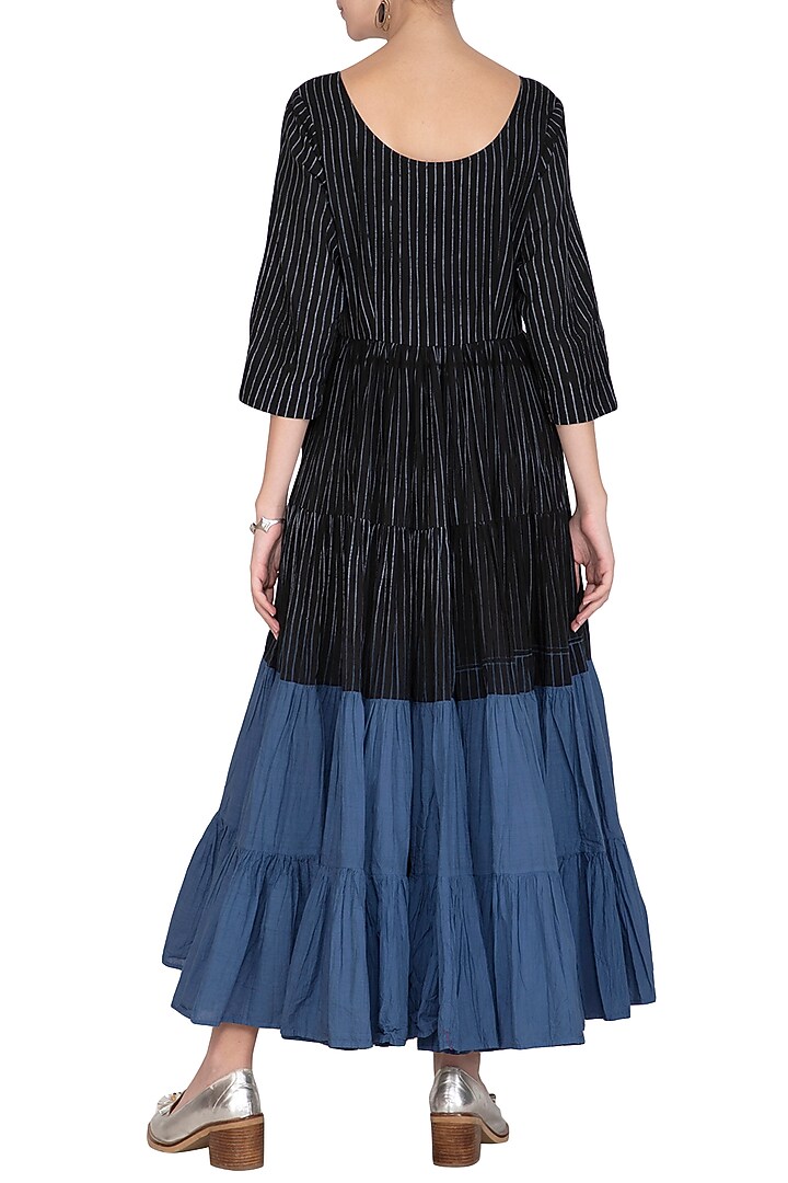 Black Embellished Tie-Dye Vacation Dress by Ka-Sha at Pernia's Pop Up Shop