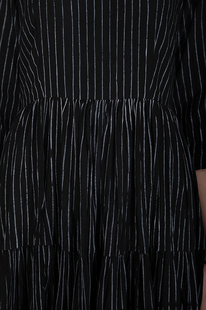 Black Embellished Tie-Dye Vacation Dress by Ka-Sha at Pernia's Pop Up Shop