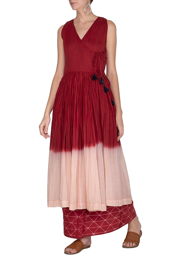 Red Tie-Dyed Summer Dress by Ka-Sha at Pernia's Pop Up Shop