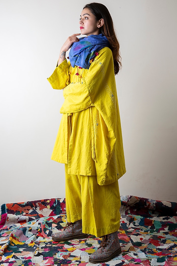 Sapphire Blue Hand Painted Scarf by Ka-Sha at Pernia's Pop Up Shop