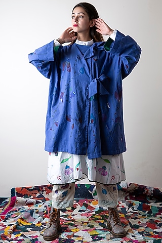 Lily White Hand Painted Tunic  by Ka-Sha
