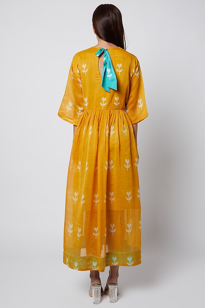 Orange Floral Printed Summer Dress by Ka-Sha at Pernia's Pop Up Shop