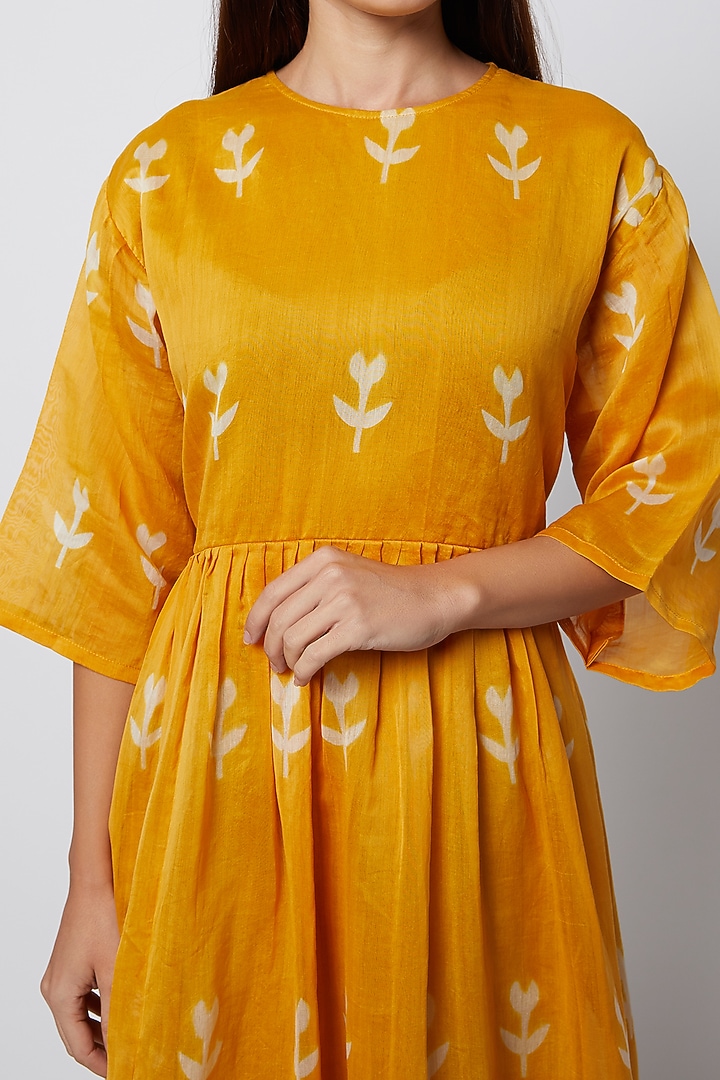 Orange Floral Printed Summer Dress by Ka-Sha at Pernia's Pop Up Shop