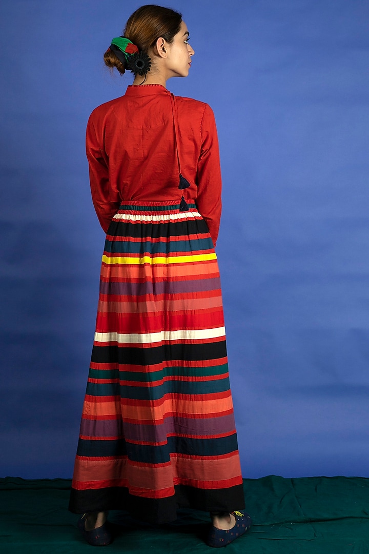 Multi Colored Applique Work Skirt Set by Ka-Sha at Pernia's Pop Up Shop