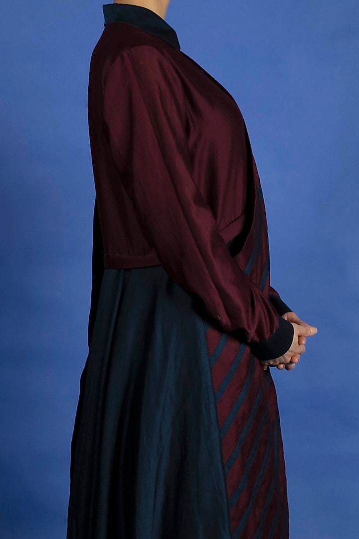 Navy Embroidered Tunic Set by Ka-Sha at Pernia's Pop Up Shop