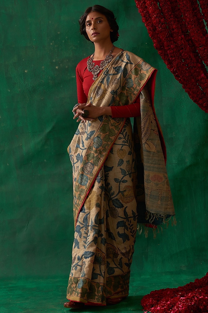 Kalamkari Pashmina Shawls – Himagauri Sarees