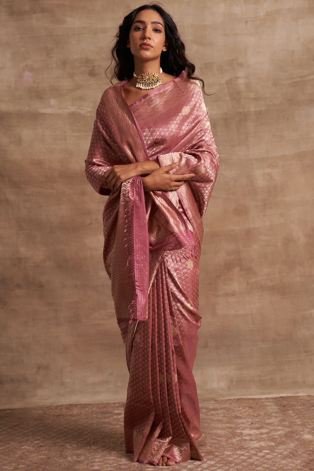 Onion pink shop wedding saree