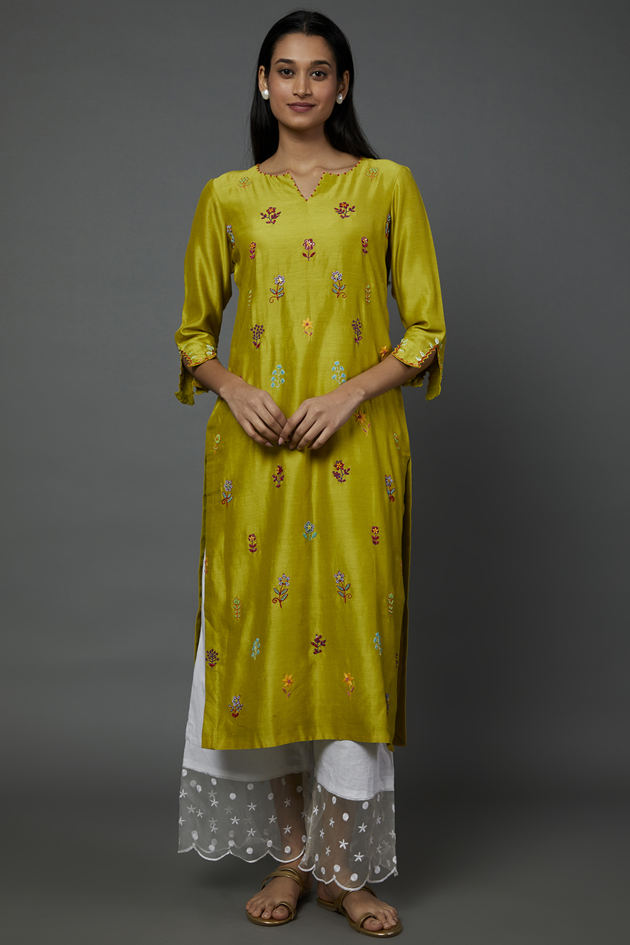 White Pure Cotton Trousers by Kasturi Tikmani
