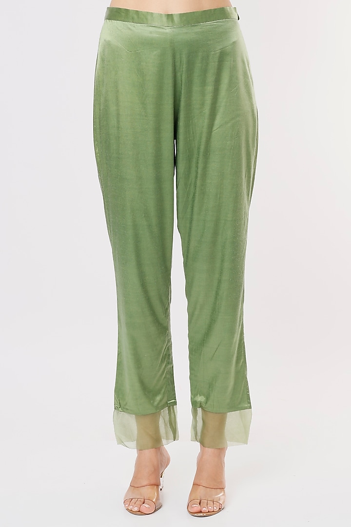 Green Dupion Silk Kurta Set by Kasturi Tikmani at Pernia's Pop Up Shop