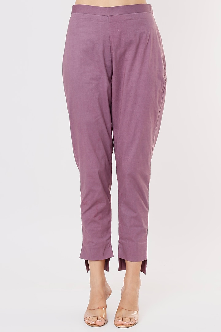 Purple Dupion Silk Kurta Set by Kasturi Tikmani at Pernia's Pop Up Shop