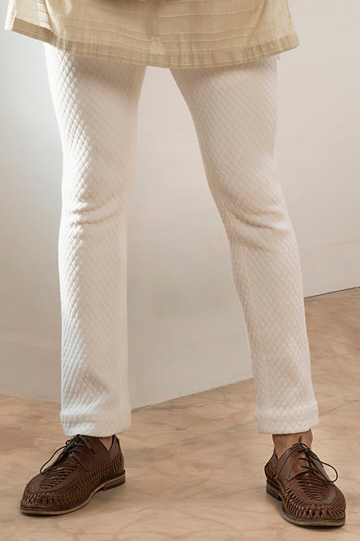Ivory Cotton Bundi Jacket by Kunal Anil Tanna at Pernia's Pop Up Shop