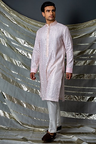 Off-White Cotton Kurta Set by Kunal Anil Tanna