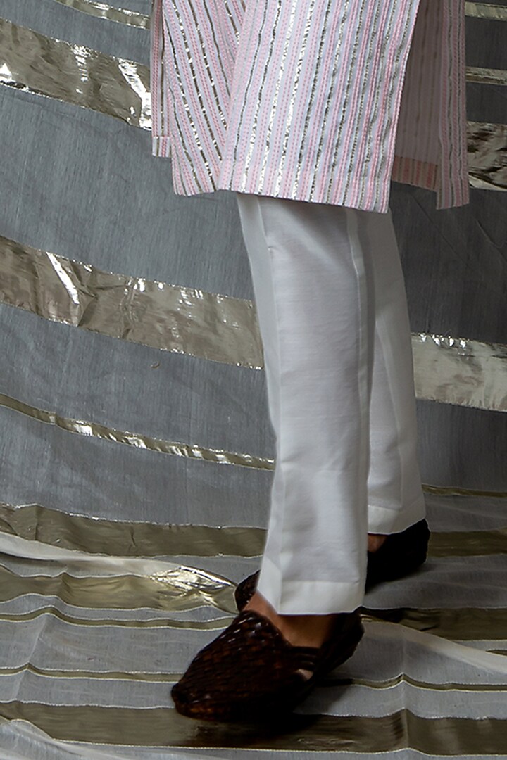 Off-White Cotton Kurta Set by Kunal Anil Tanna at Pernia's Pop Up Shop