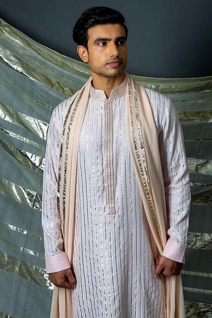 Off-White Cotton Kurta Set by Kunal Anil Tanna at Pernia's Pop Up Shop