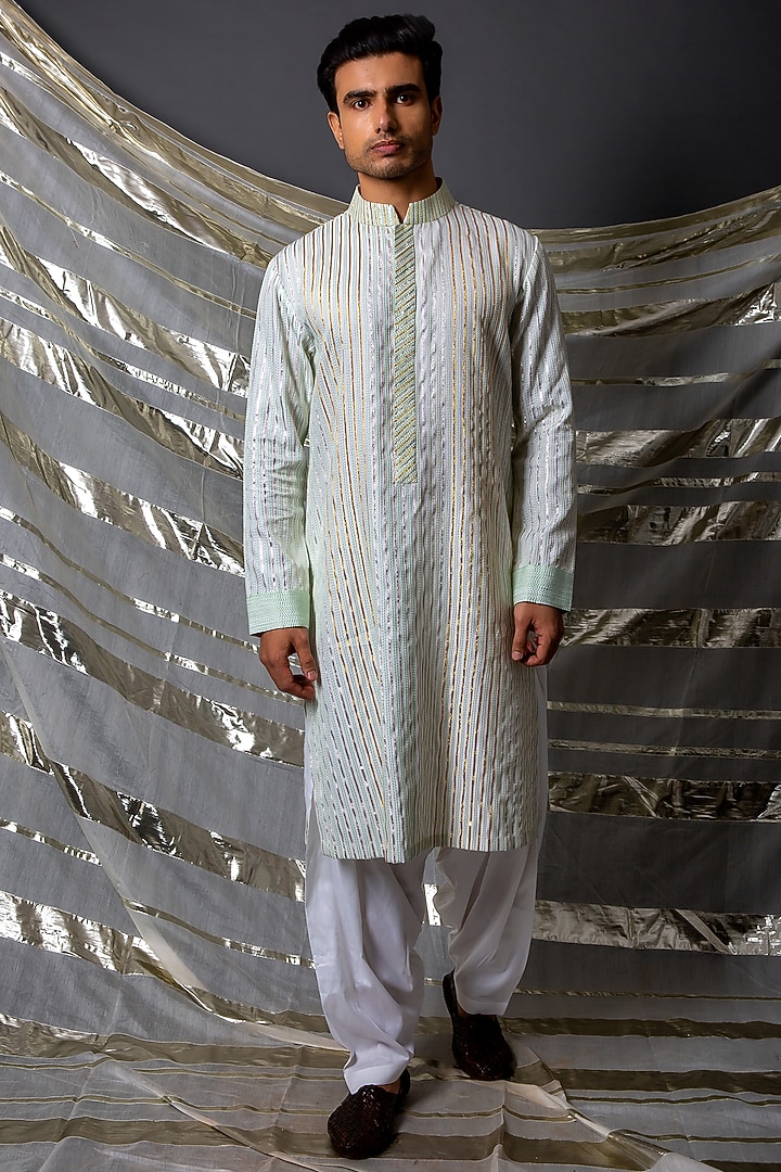 Off-White Cotton Kurta Set by Kunal Anil Tanna at Pernia's Pop Up Shop