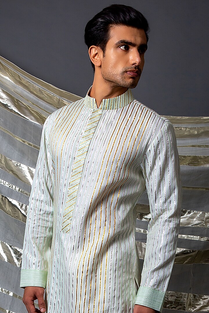 Off-White Cotton Kurta Set by Kunal Anil Tanna at Pernia's Pop Up Shop