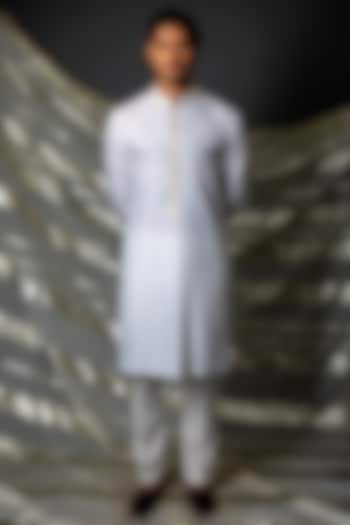 Off-White Cotton Kurta Set by Kunal Anil Tanna at Pernia's Pop Up Shop