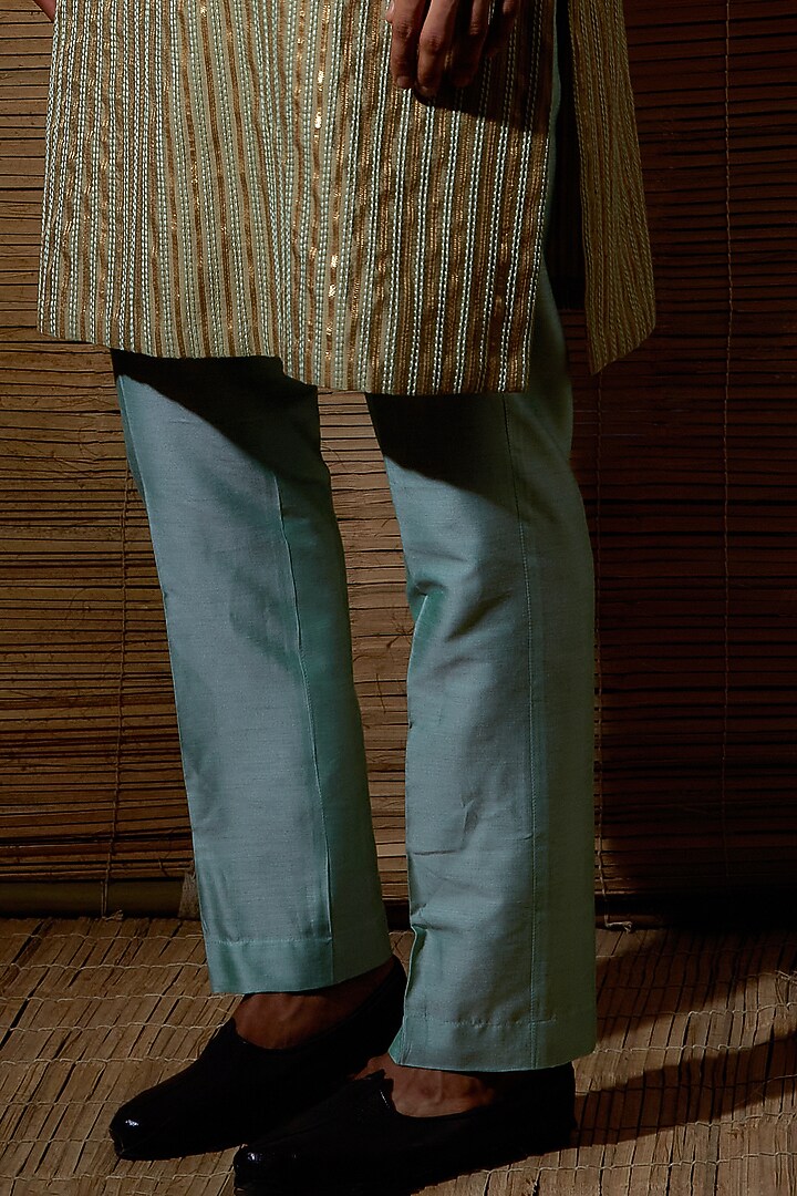 Beige Cotton Kurta Set by Kunal Anil Tanna at Pernia's Pop Up Shop