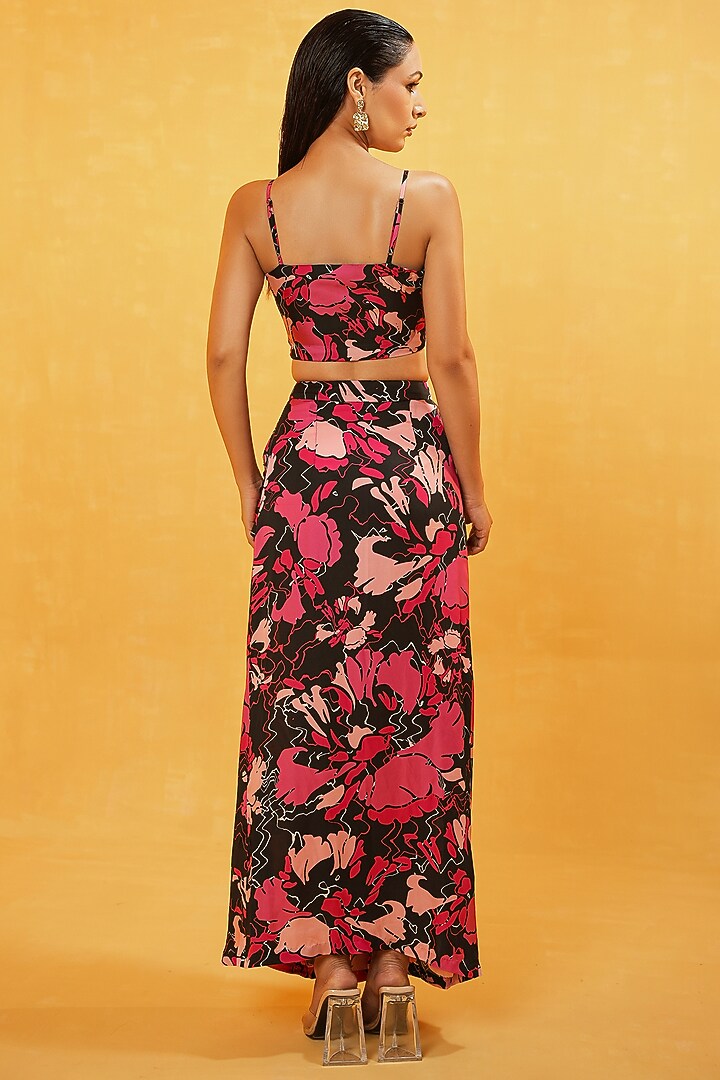 Multi-Colored Pure Organza Printed Cape Set by Kauza at Pernia's Pop Up Shop