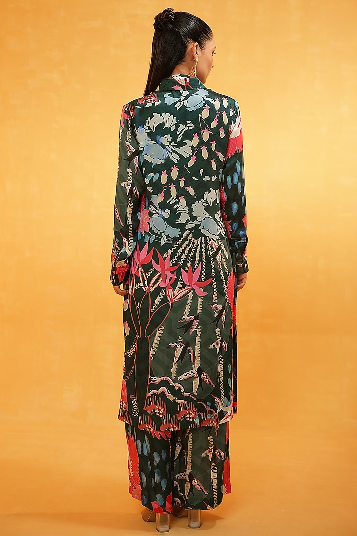 Multi-Colored Modal Printed Kurta Set by Kauza at Pernia's Pop Up Shop