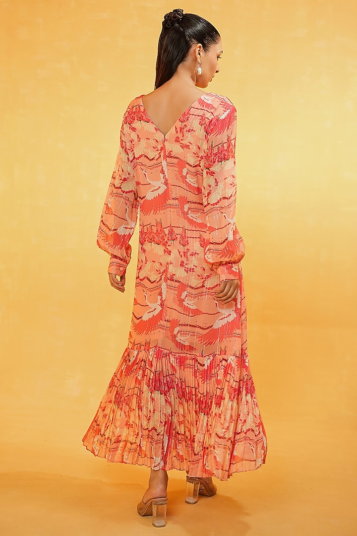 Multi-Colored Lurex Printed A-Line Summer Dress by Kauza at Pernia's Pop Up Shop