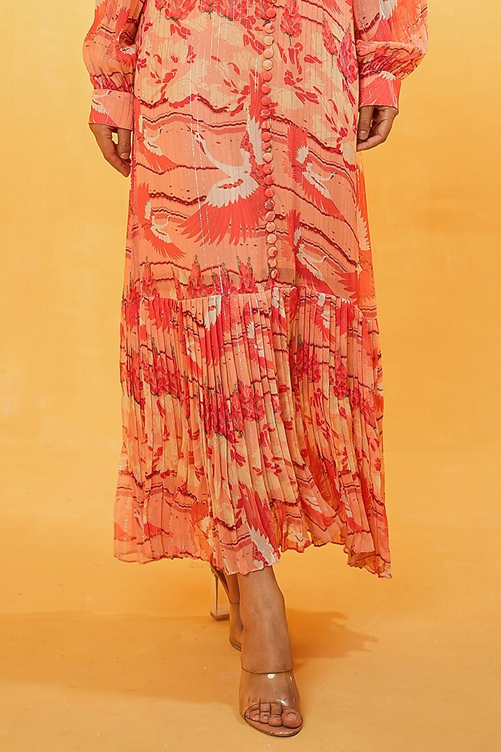 Multi-Colored Lurex Printed A-Line Summer Dress by Kauza at Pernia's Pop Up Shop