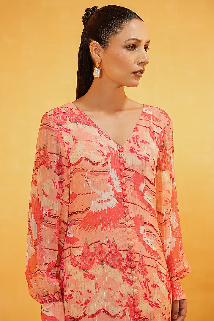 Multi-Colored Lurex Printed A-Line Summer Dress by Kauza at Pernia's Pop Up Shop