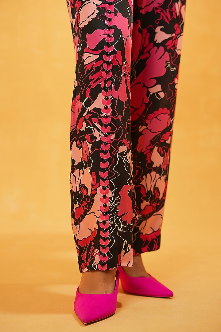 Multi-Colored Modal Silk Printed Co-Ord Set by Kauza at Pernia's Pop Up Shop