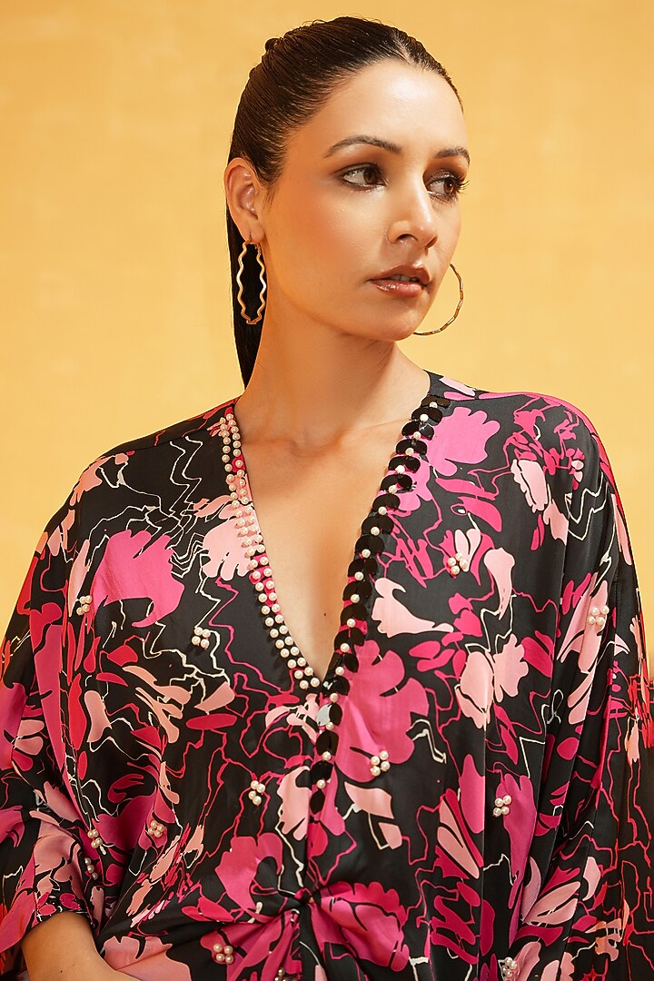Multi-Colored Modal Silk Printed Co-Ord Set by Kauza at Pernia's Pop Up Shop