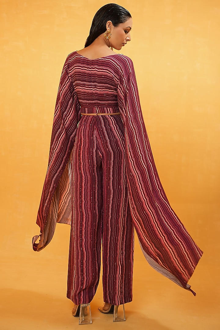 Multi-Colored Moroccan Crepe Printed Co-Ord Set by Kauza at Pernia's Pop Up Shop