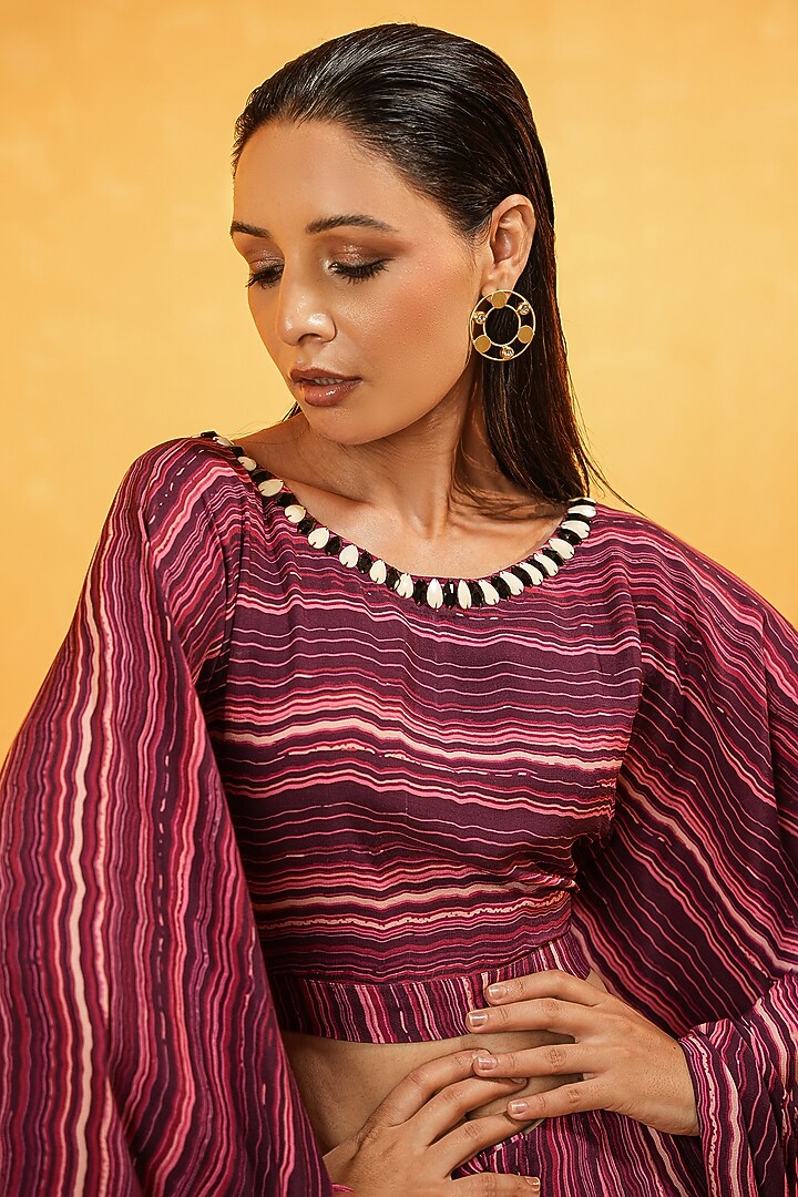 Multi-Colored Moroccan Crepe Printed Co-Ord Set by Kauza at Pernia's Pop Up Shop