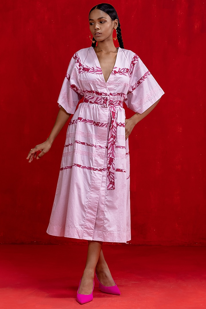 Pink Cotton Poplin Dress by Kauza