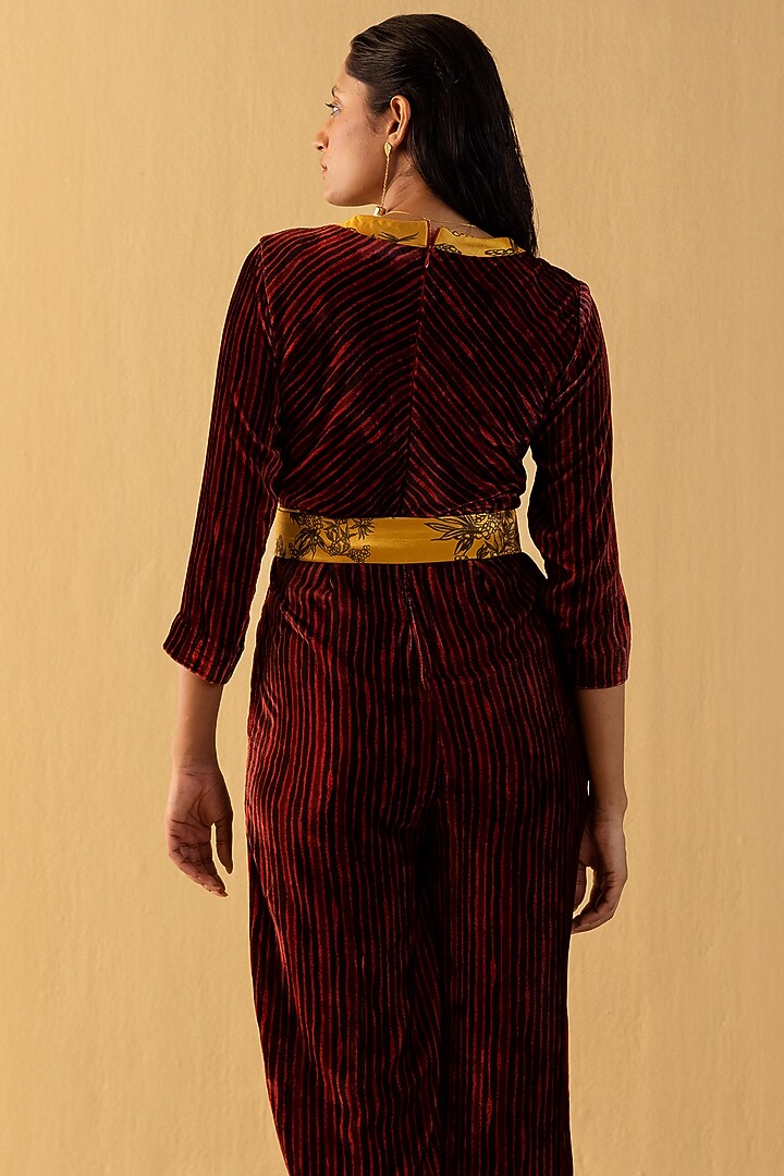 Imperial Rococo Silk Velvet Jumpsuit by Kauza at Pernia's Pop Up Shop