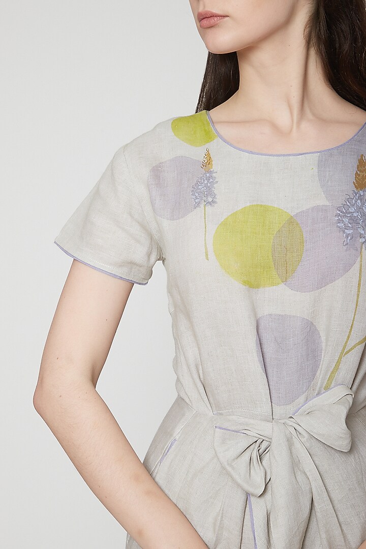 Hazel Cream Printed Jumpsuit by Kaveri at Pernia's Pop Up Shop
