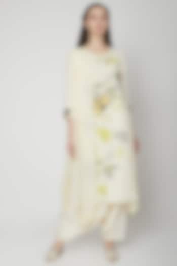 Off White Printed Tunic by Kaveri