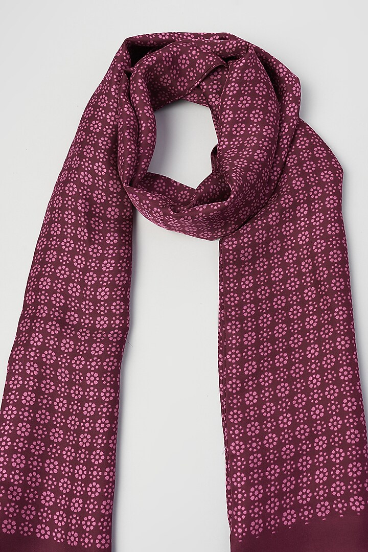 Orchid Burst Twill Silk Scarf by KAYSTLE at Pernia's Pop Up Shop