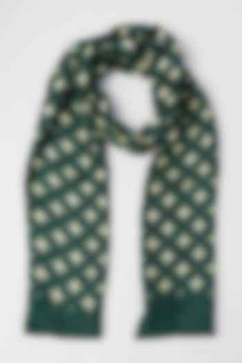 Lincoln Green Twill Silk Scarf by KAYSTLE