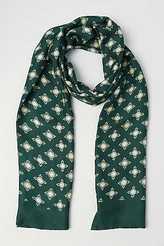 Lincoln Green Twill Silk Scarf by KAYSTLE