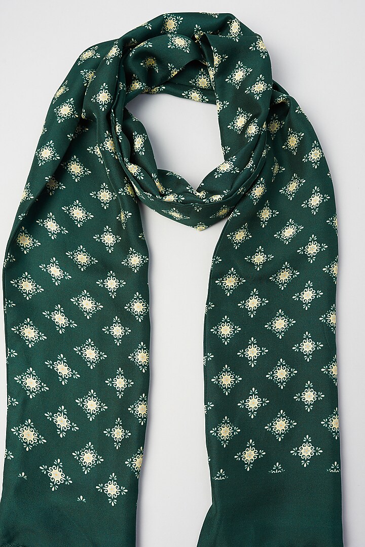 Lincoln Green Twill Silk Scarf by KAYSTLE at Pernia's Pop Up Shop