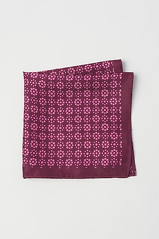 Orchid Burst Twill Silk Pocket Square by KAYSTLE